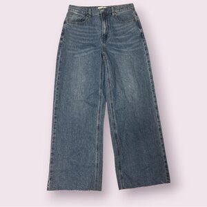 PACSUN Nora Stretch Medium Indigo Cropped Wide Leg Jeans. NWT. Size 27